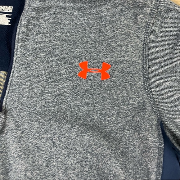 Under Armour Blue and Orange 1/4 Zip Pullover Coldgear jacket - Picture 4 of 8